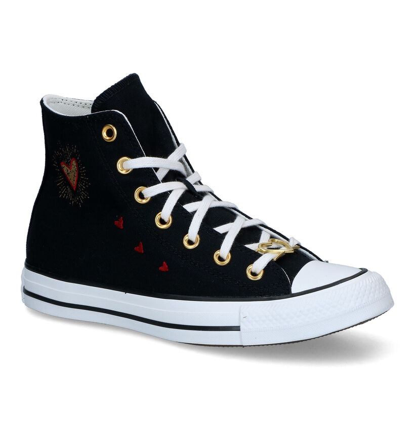 Converse CT All Star Hi Zwarte Sneakers in stof (317440)