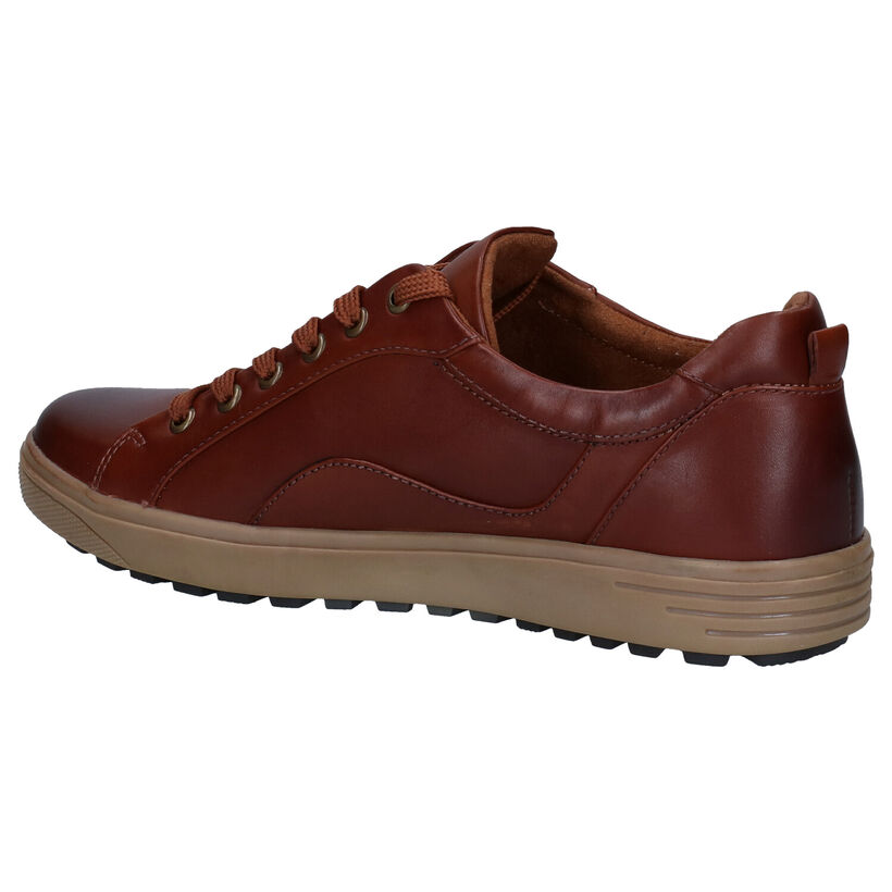Jana Cognac Veterschoenen in leer (280894)