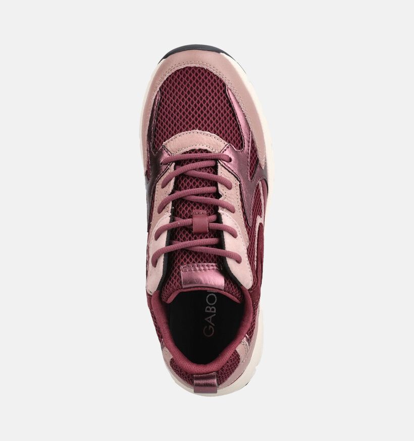 Gabor Comfort Bordeaux Sneakers voor dames (376972) - geschikt voor steunzolen