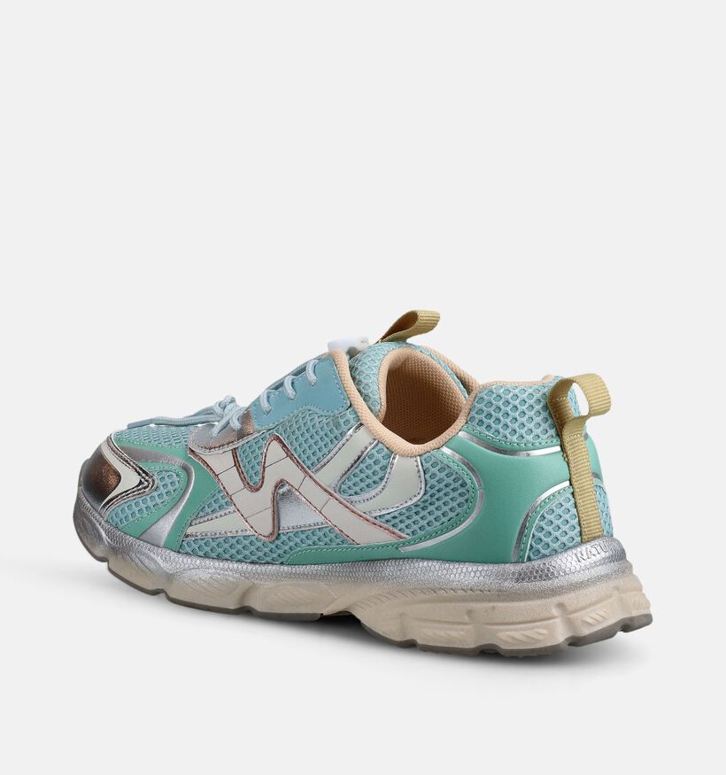 Naturino Wave Blauwe/Groene Sneakers voor meisjes (377263) - geschikt voor steunzolen
