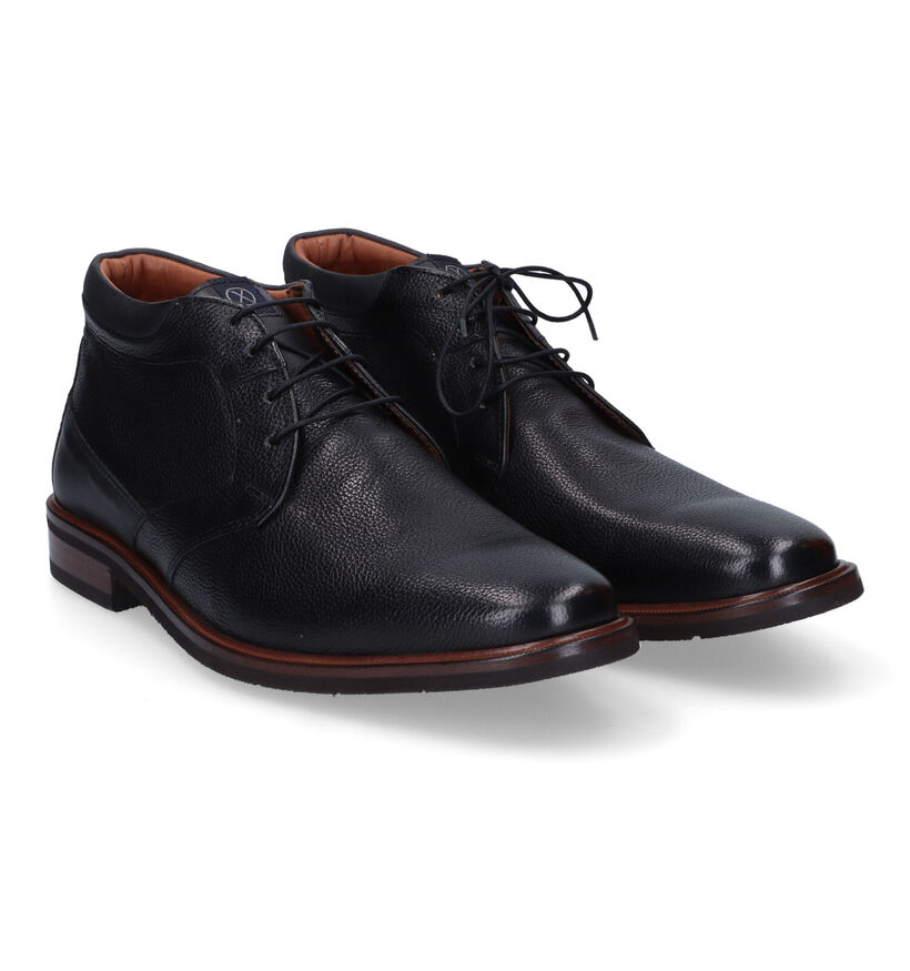 Ambiorix Havana Chaussures Habilleés Hautes en Noir pour hommes (316463) - pour semelles orthopédiques