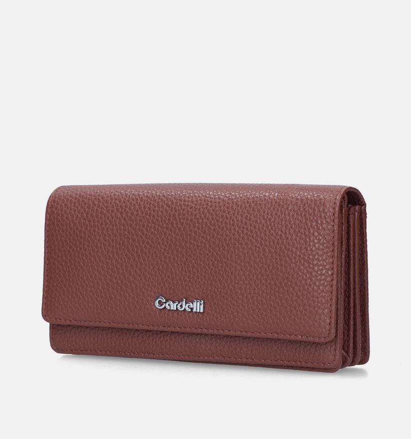Euro-Leather Cognac Overslagportemonnee voor dames (353526)
