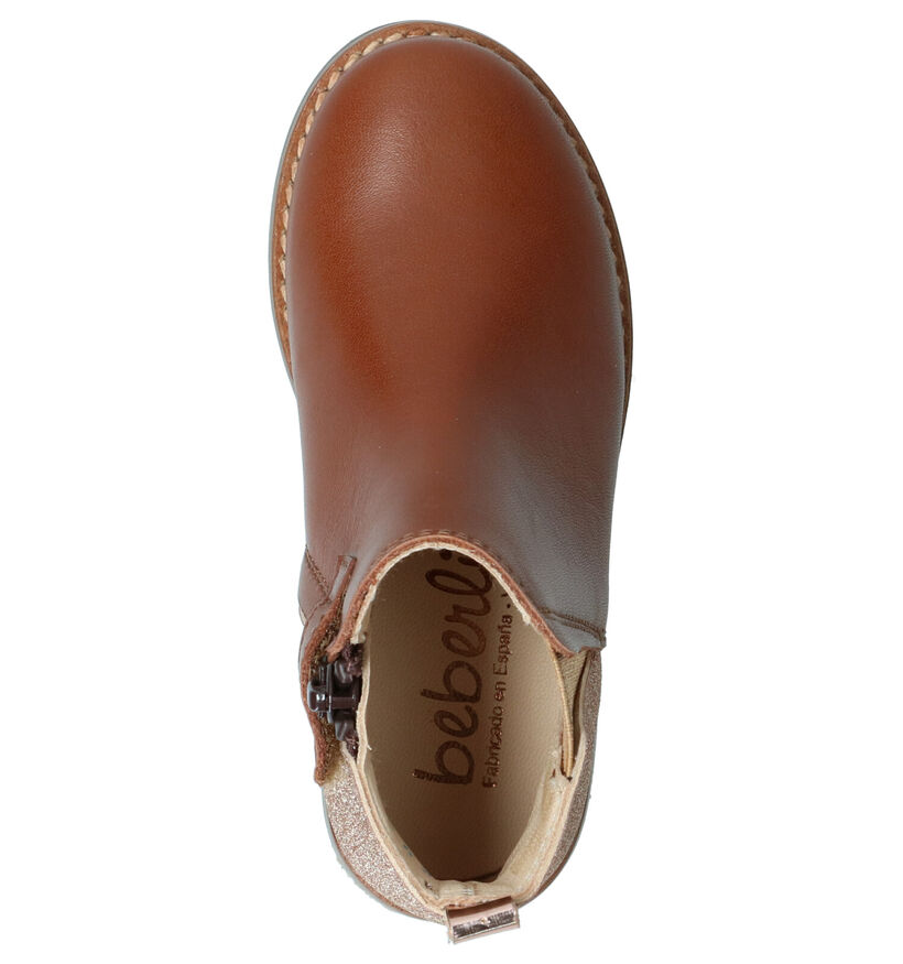 Beberlis Chaussures hautes en Cognac en cuir (258943)
