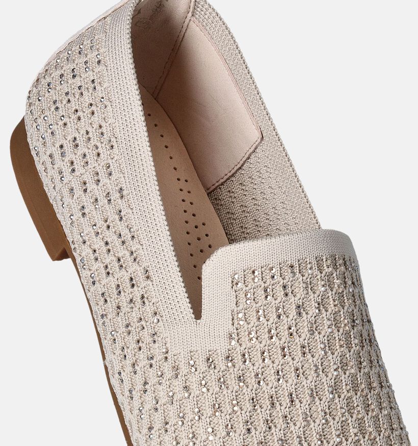 Gabor Beige Loafers voor dames (352072) - geschikt voor steunzolen