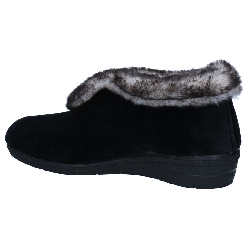 Comfort Plus Zwarte Pantoffels voor dames (292885)