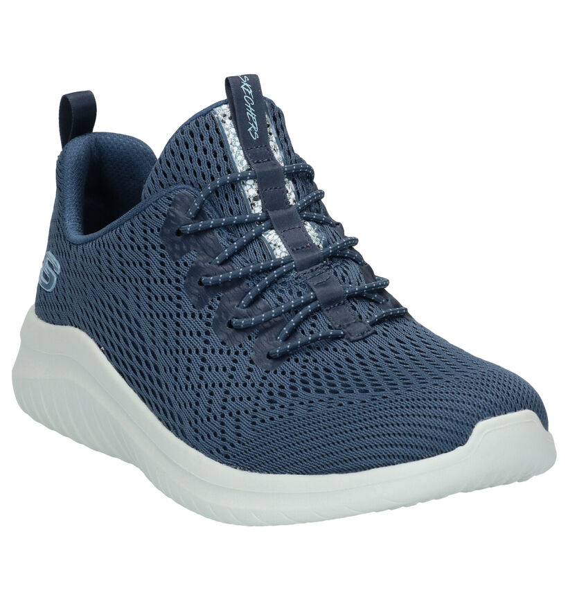 Skechers Ultra Flex Kaki Sneakers in stof (295598)