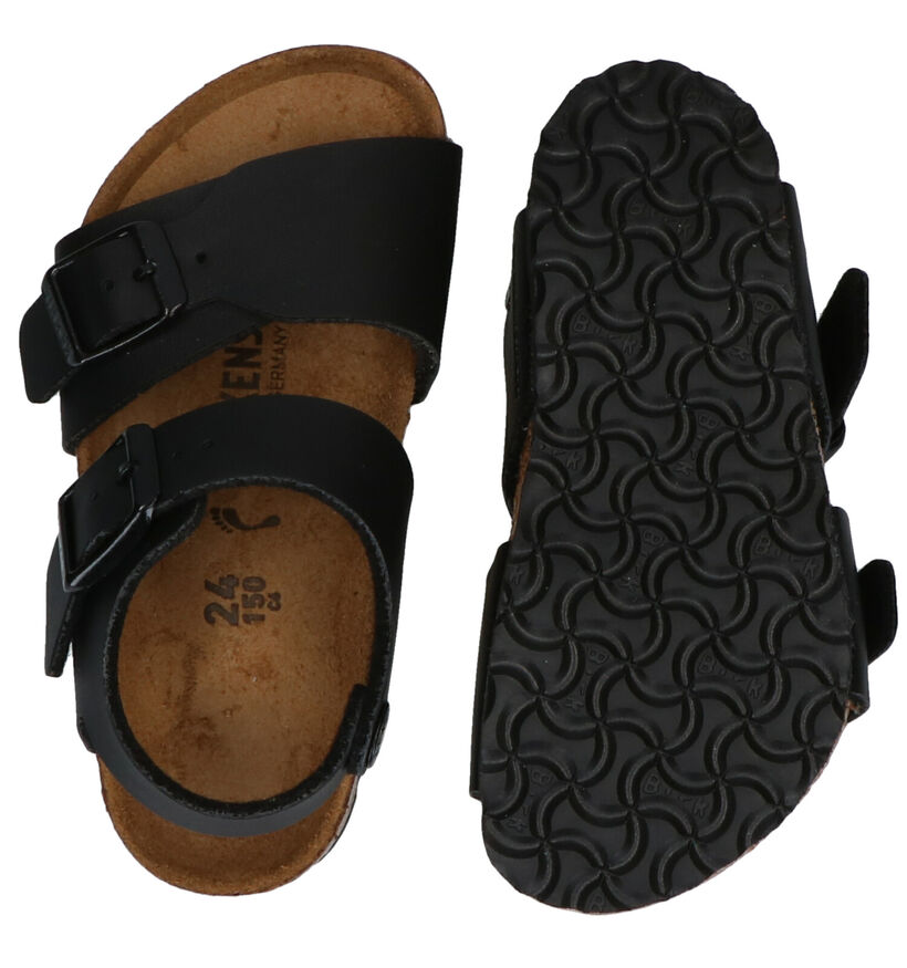 Birkenstock New York  Sandales en Noir pour garçons (338096)
