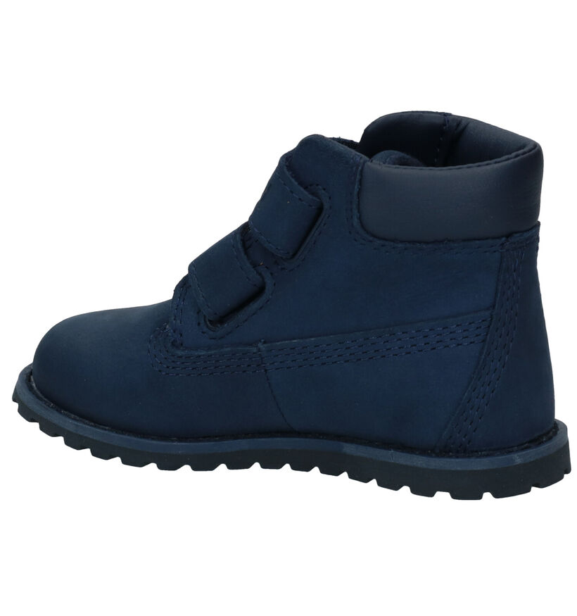 Timberland Pokey Pine H&L Bottines Velcro en Bleu pour garçons (293803)