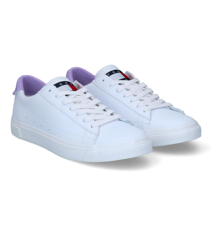 Tommy Hilfiger Wmn Leather Low Witte Sneakers in leer (300625)