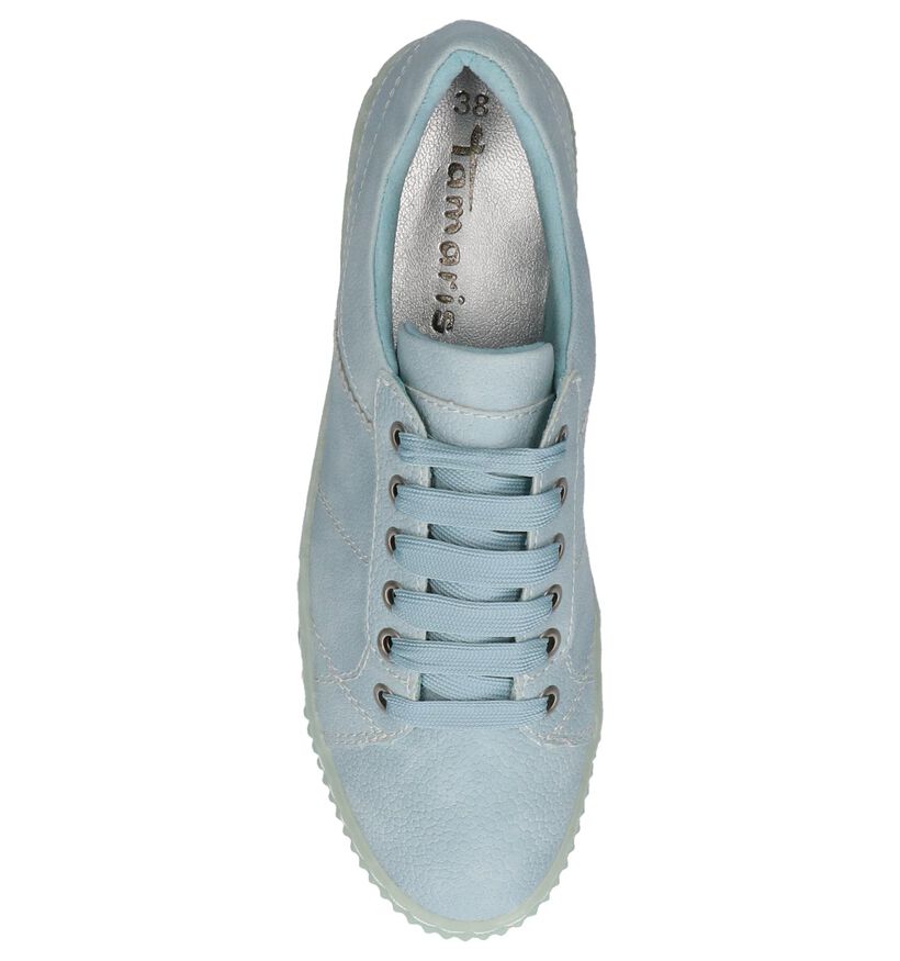 Tamaris Baskets basses en Bleu clair en simili cuir (214176)