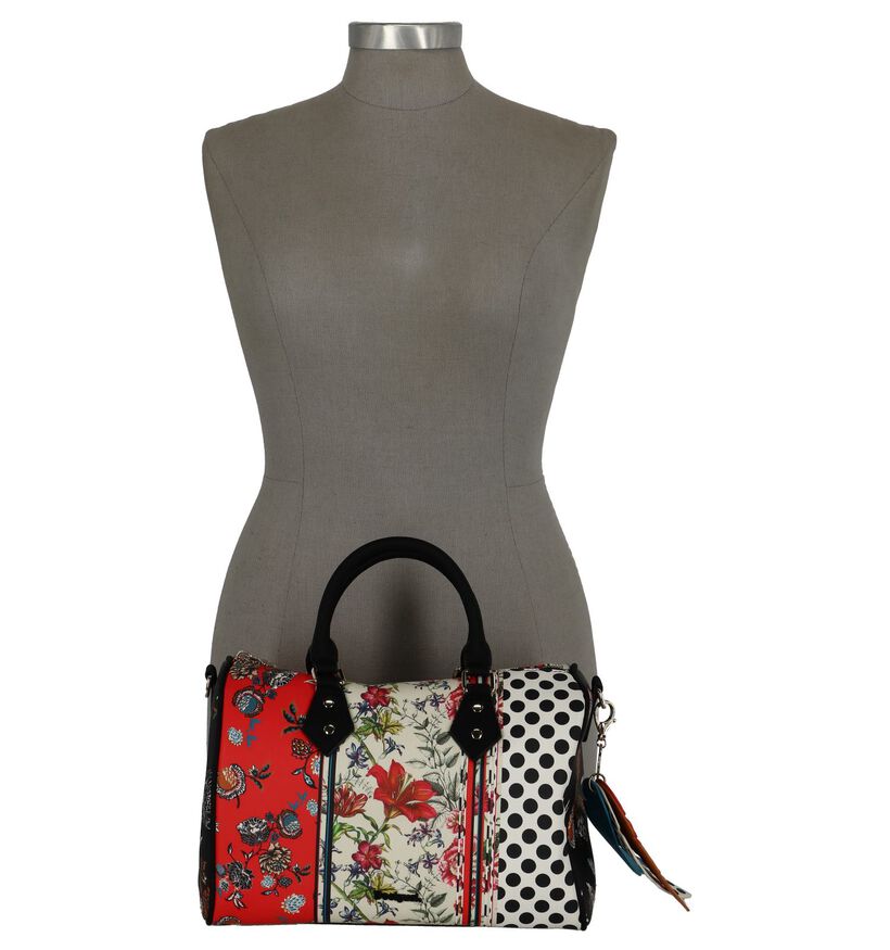 Multicolor Handtas Desigual met Bloemenprint, , pdp