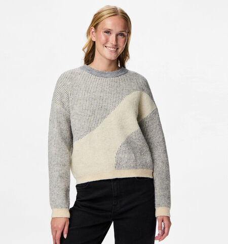 Pieces Pulls Bordeaux/Gris