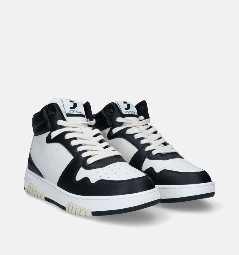 SJ Baskets montantes en Blanc/Noir pour hommes (341559) - pour semelles orthopédiques