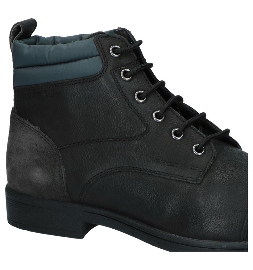 Geox Chaussures hautes en Noir en cuir (223072)