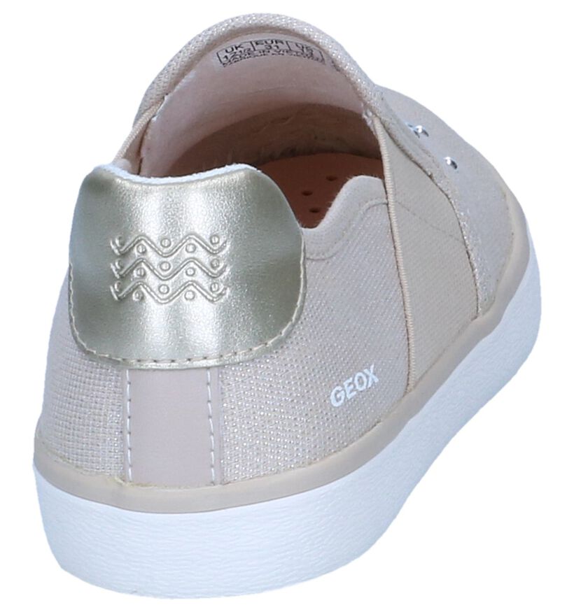 Beige Instappers Geox in stof (237984)