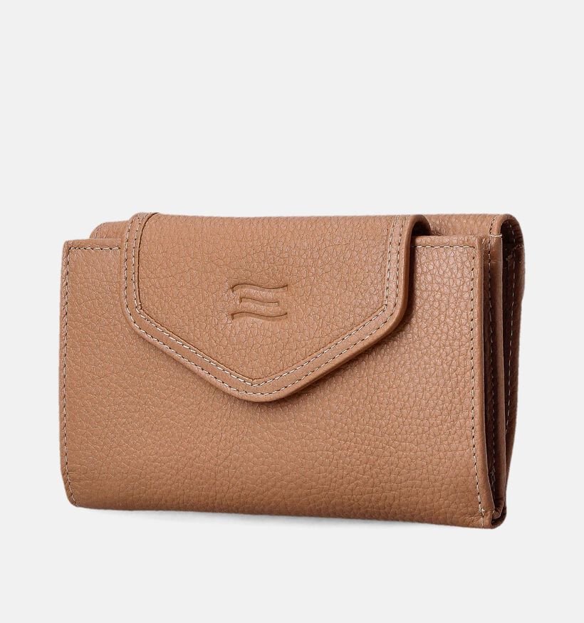 Crinkles Porte-monnaie à rabat en Cognac pour femmes (358509)
