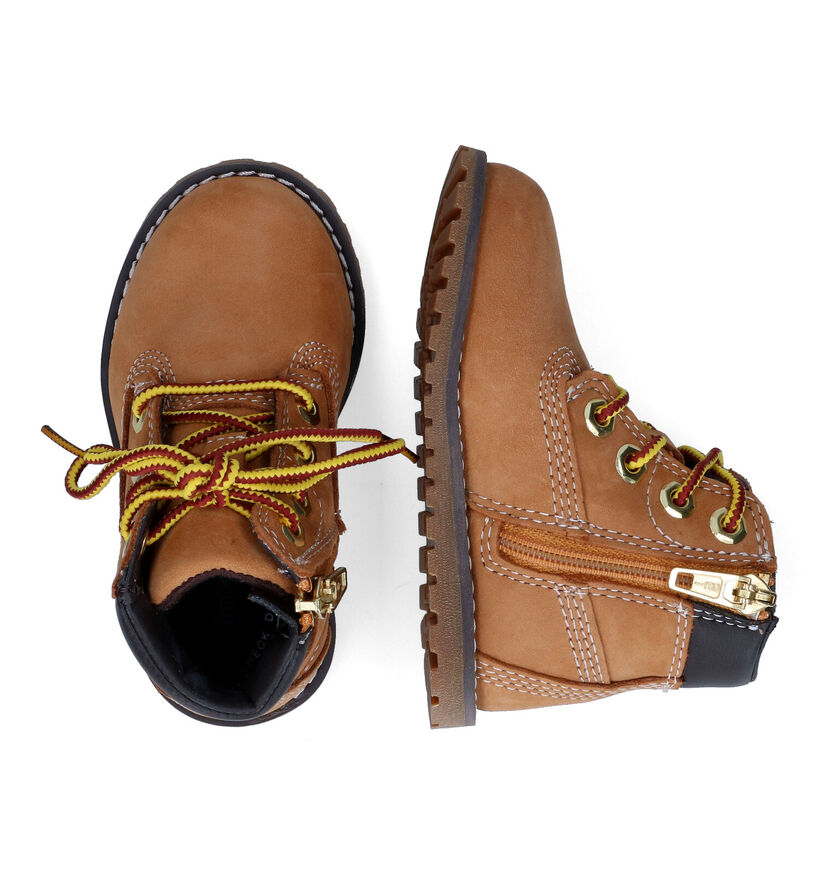 Timberland Pokey Pine Bottines en Cognac pour garçons (313044) - pour semelles orthopédiques