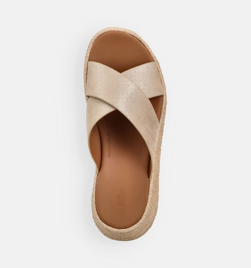 FitFlop Shimmersuede Gouden Slippers met Sleehak voor dames (368645)
