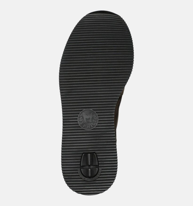 Mephisto Gerome Velsport Chaussures plates en Vert kaki pour hommes (378990) - pour semelles orthop&eacute;diques