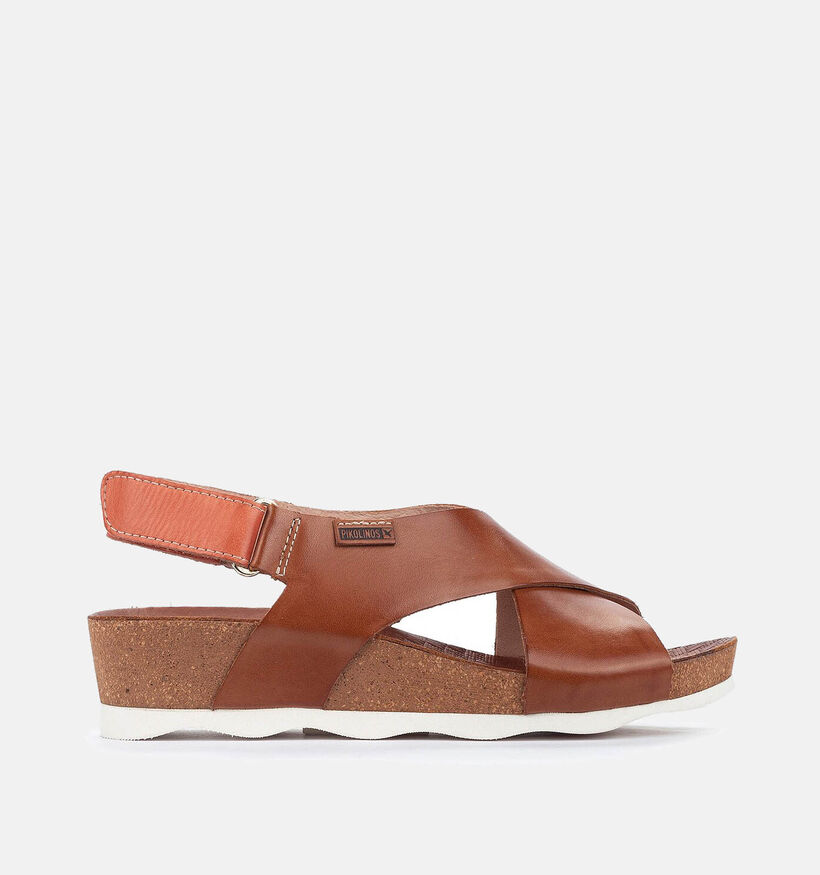 Pikolinos Mahon Sandales compens&eacute;es en Cognac pour femmes (370534)