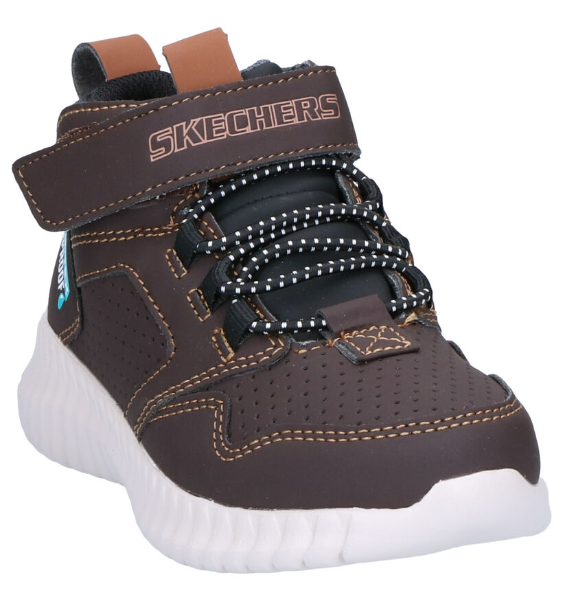 Skechers Chaussures hautes en Brun foncé en textile (256238)