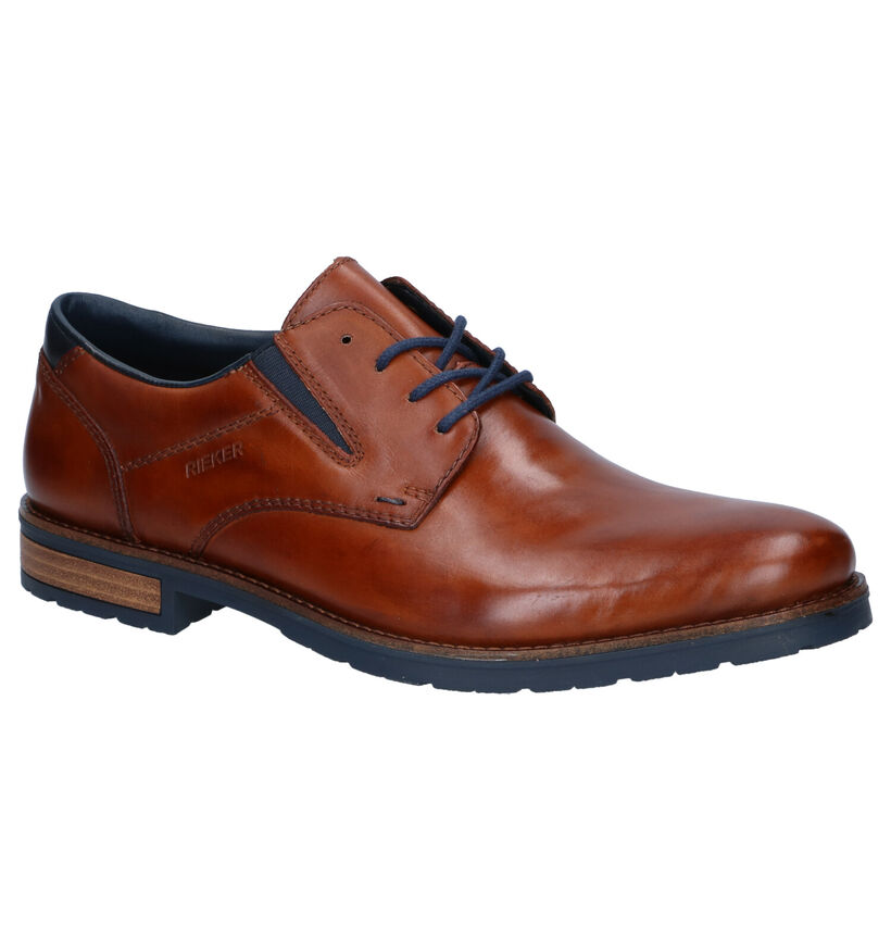 Rieker Cognac/Bruine Geklede Schoenen voor heren (360451) - geschikt voor steunzolen