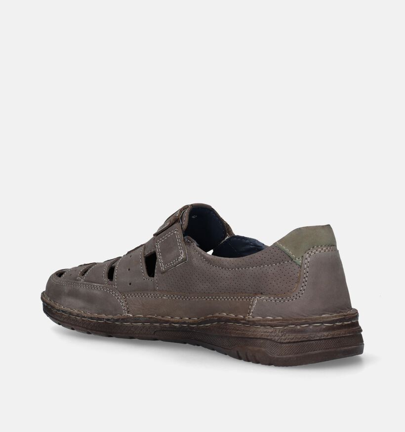 Dozo Fever Taupe Velcroschoenen voor heren (343008) - geschikt voor steunzolen