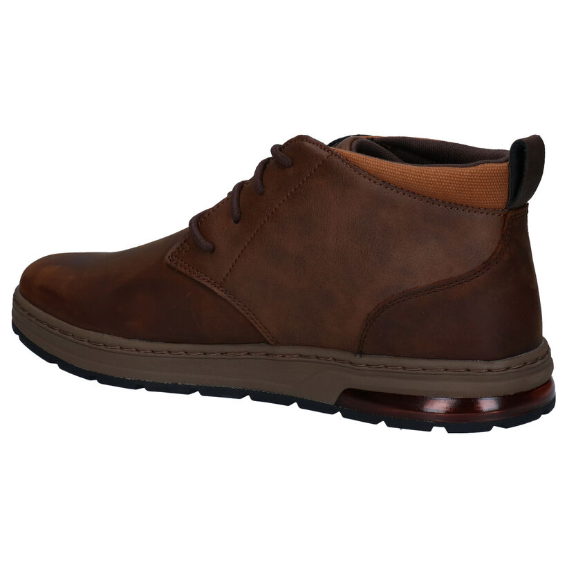 Skechers Evenston Renli Zwarte Hoge Schoenen in kunstleer (295656)