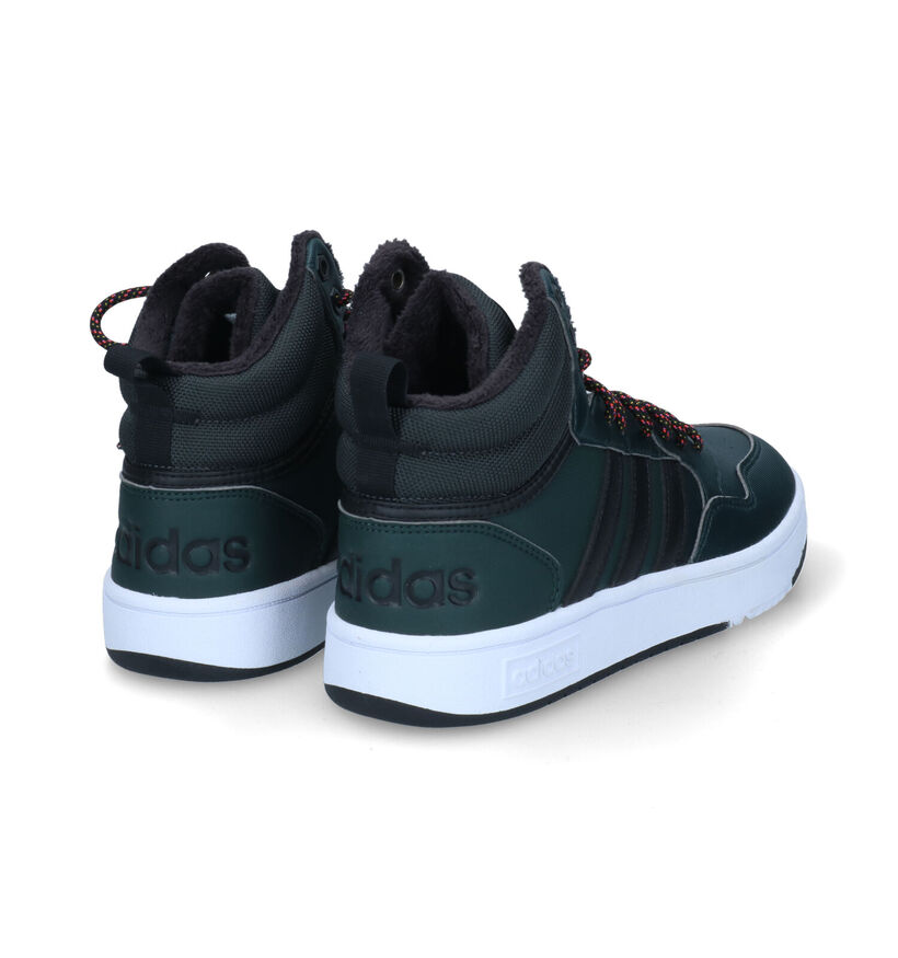 adidas Hoops 3.0 Zwarte Sneakers in kunstleer (316565)