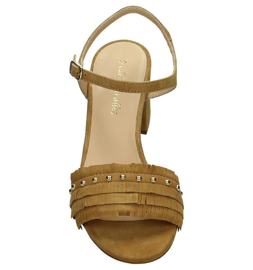 Pedro Miralles Cognac Sandalen in daim (197244)