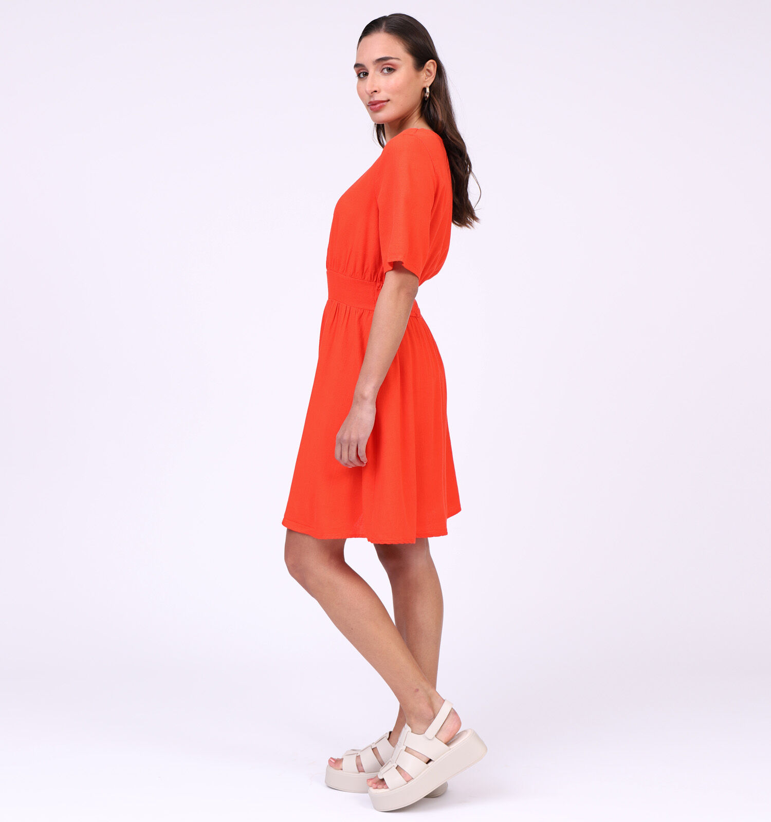 Vero Moda Jes Milo Rode Mini Jurk Dames Kleedjes Online op TORFS.BE