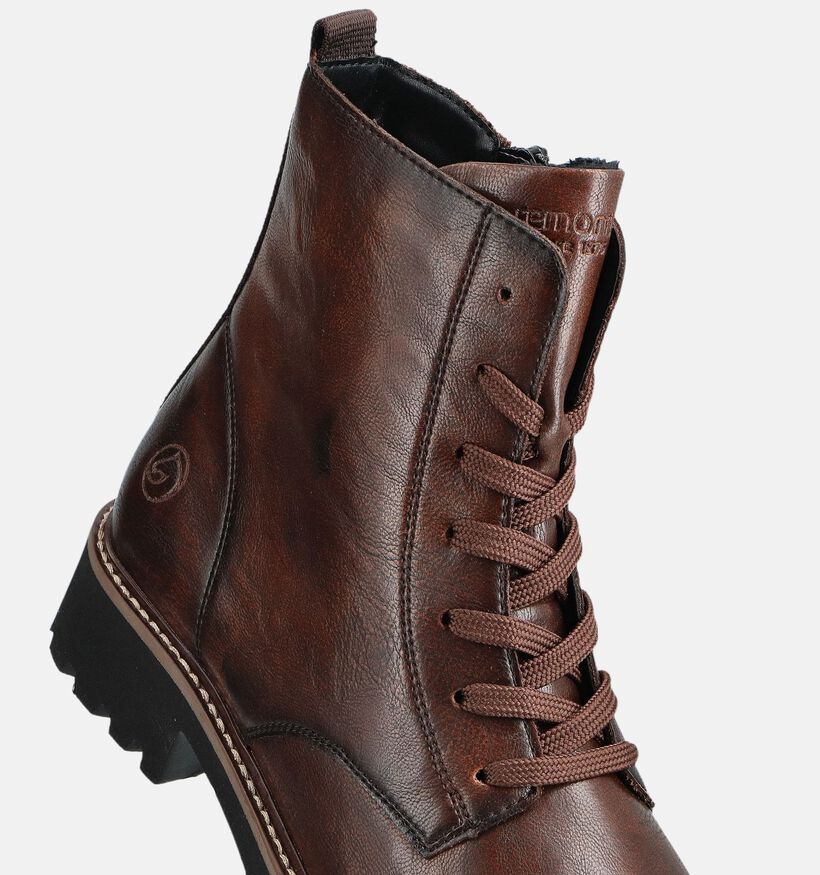 Remonte Donkerbruine Boots met Veter voor dames (377956) - geschikt voor steunzolen
