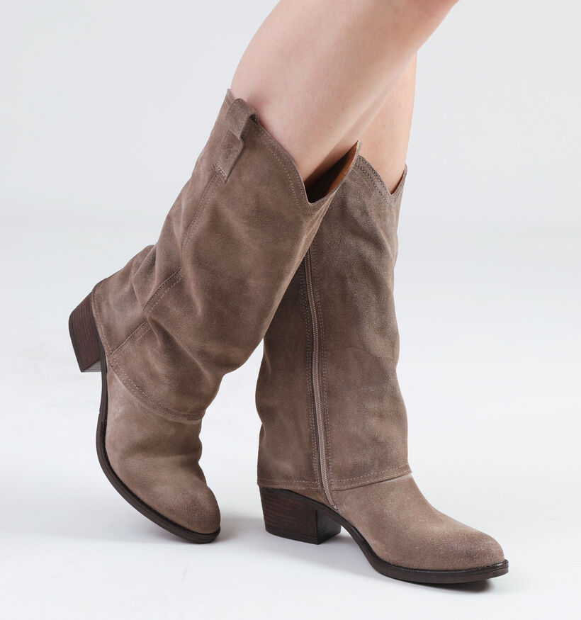 AQA Taupe Boots voor dames (357840) - geschikt voor steunzolen