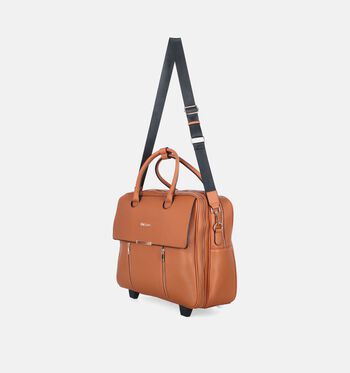 Olivia Lauren Laptoptassen Cognac