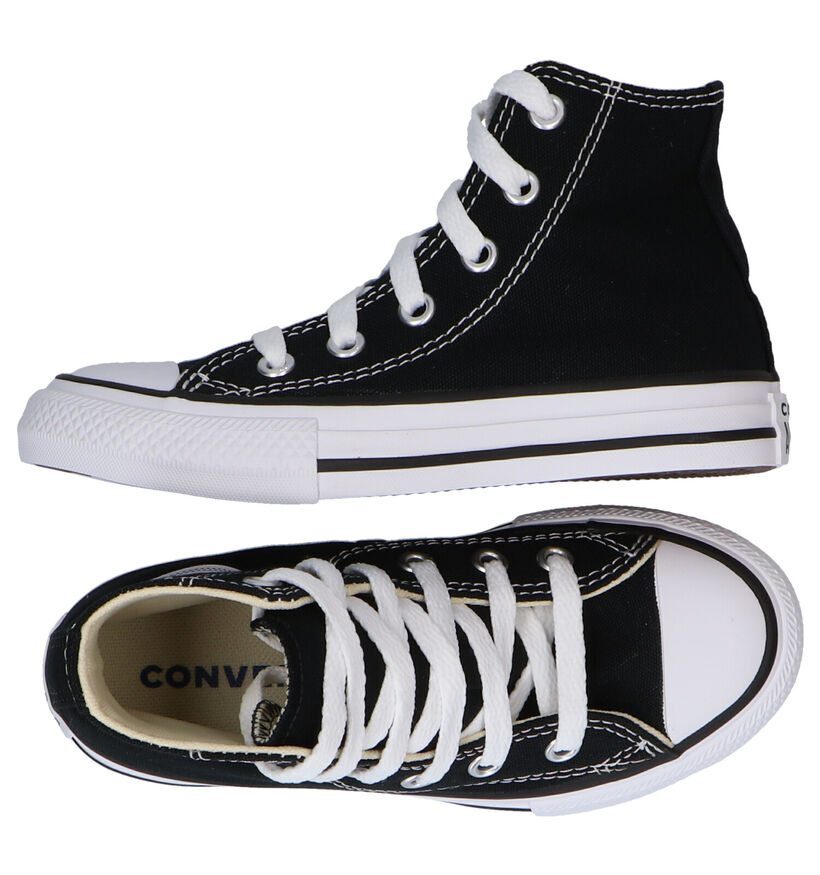 Chuck Taylor All Star Baskets montantes en Noir en textile (266010)