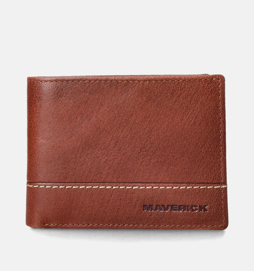 Maverick Portefeuilles en Cognac pour hommes (365801)