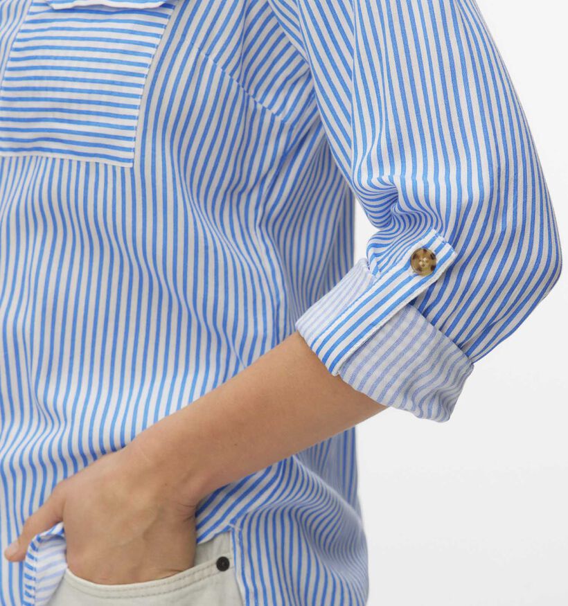 Vero Moda Bumpy Blouse en Bleu pour femmes (369432)