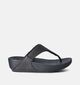 FitFlop Lulu Toepost Zwarte Teenslippers voor dames (353816)