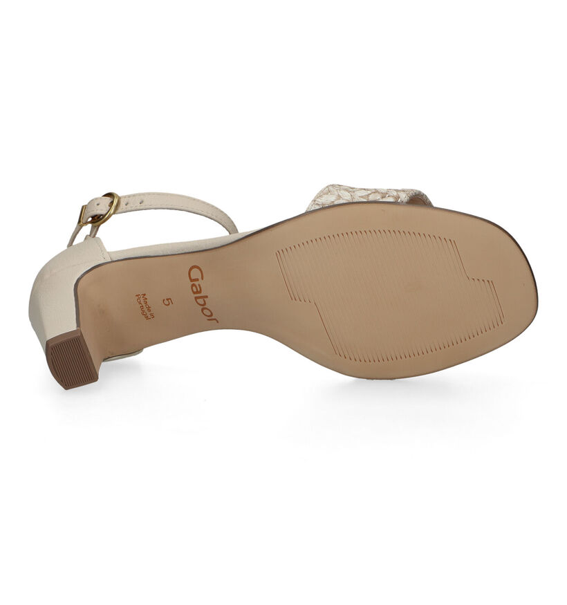 Gabor Gouden Sandalen met gesloten hak voor dames (329031)
