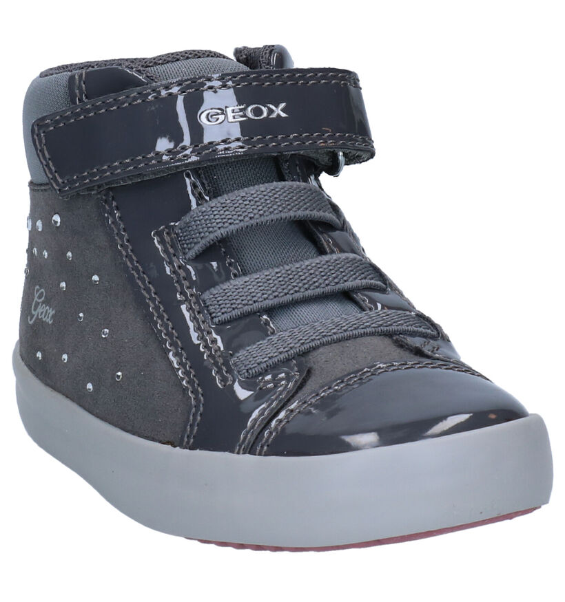Geox Gisli Grijze Hoge Sneakers in kunstleer (294099)