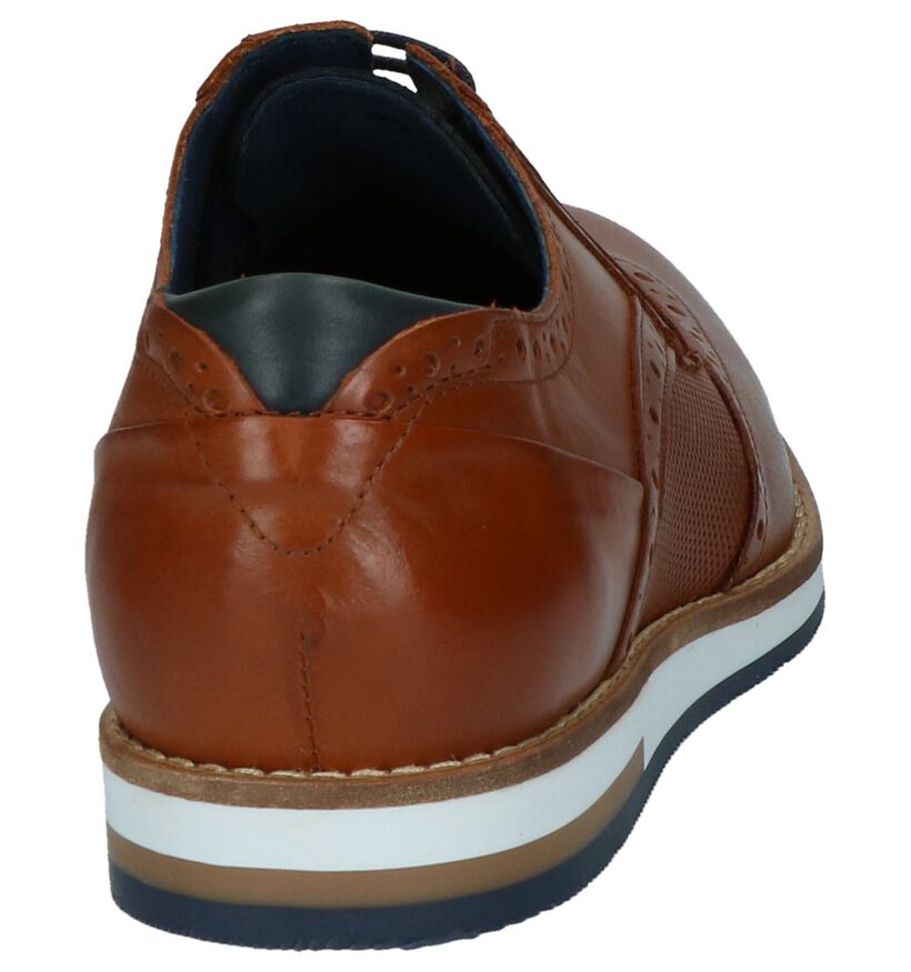 Cognac Casual Veterschoenen Coxx Borba Bruf in leer (217245)