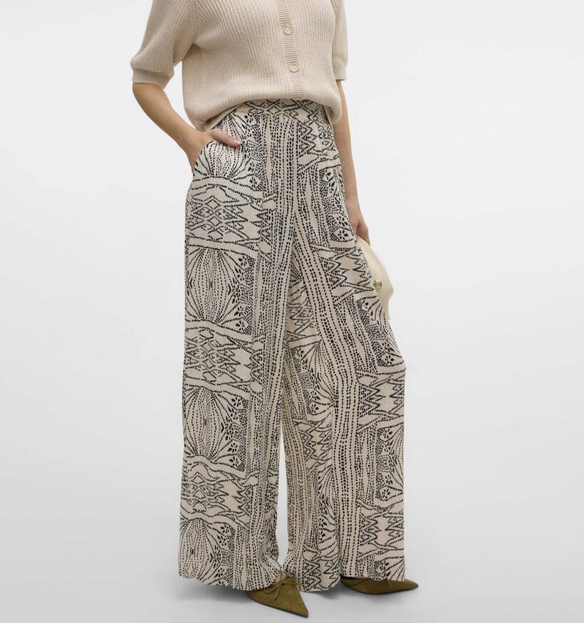 Vero Moda Menny Beige Wijde broek voor dames (353110)
