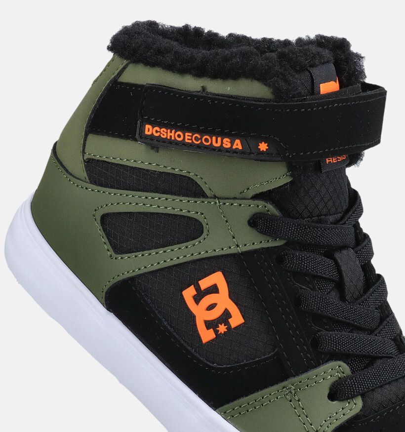DC Shoes Pure High Top Groene/Zwarte Hoge Sneakers voor jongens (376208)