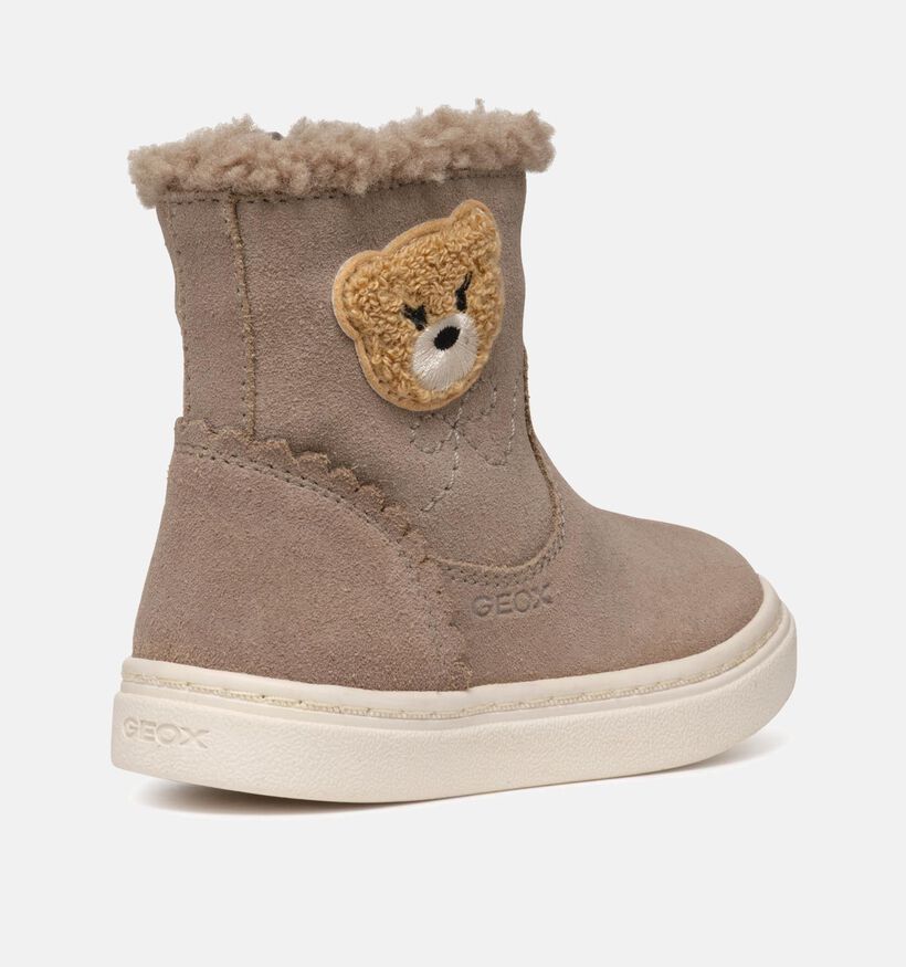 Geox Nashik Boots en Beige pour filles (344525) - pour semelles orthopédiques