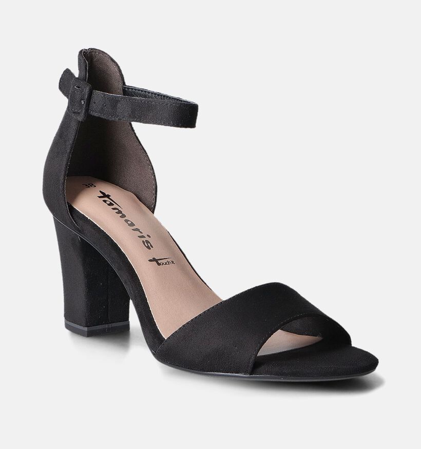 Tamaris Zwarte Sandalen met gesloten hiel voor dames (354569)