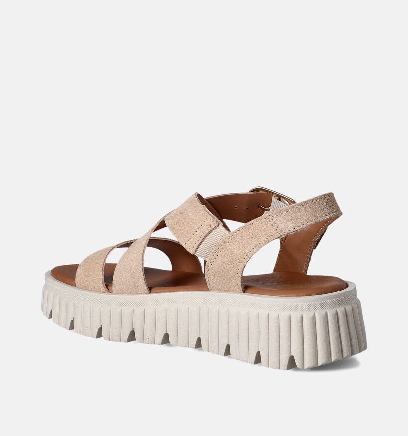 Tamaris Sandales à plateforme en Beige pour femmes (354400)