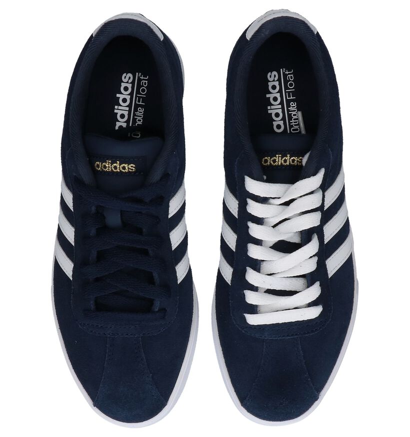 adidas Courtset Baskets en Gris en cuir (276455)