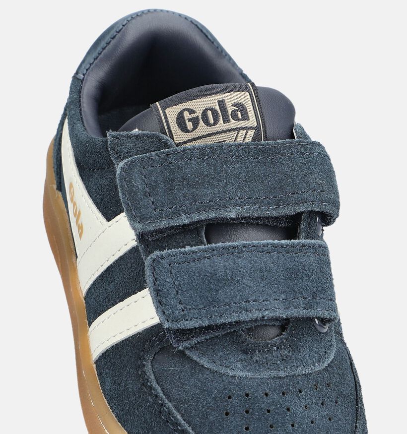 Gola Hawk Suede Strap Donkerblauwe Sneakers voor jongens (376305) - geschikt voor steunzolen
