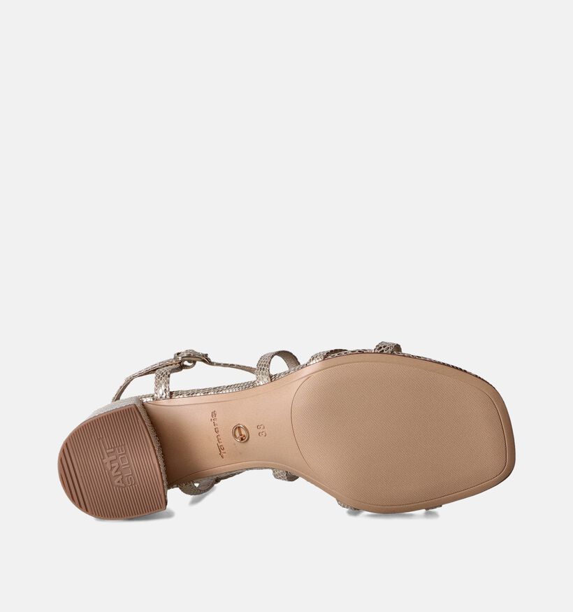 Tamaris Gouden Sandalen met blokhak voor dames (354440)