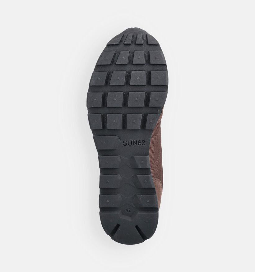 Sun68 Tom Solid Chaussures plates en Brun fonc&eacute; pour hommes (379396) - pour semelles orthop&eacute;diques